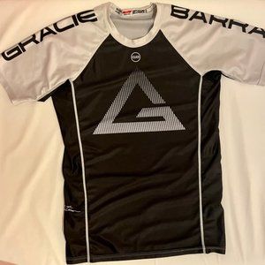 Gracie Barra, white ranked, jiu jitsu rash guard, small